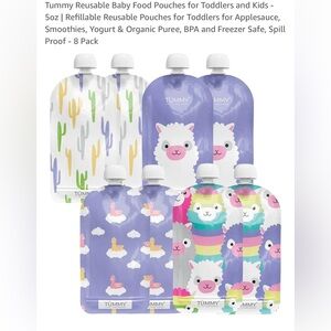 Tummy Reusable Baby Food Pouches - 8 Pack NWT